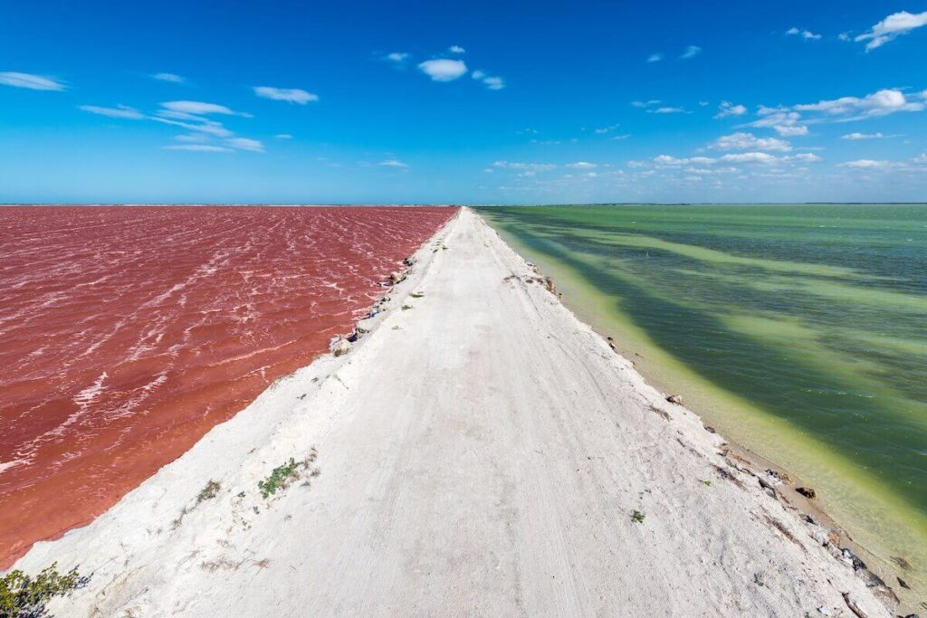 Pinke Salzseen von Las Coloradas, Yucatán