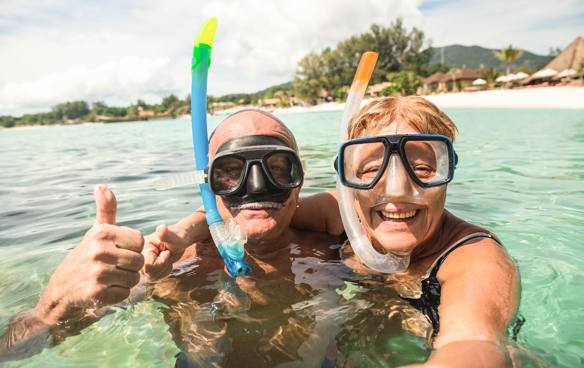 Circuits au Mexique : couple faisant du snorkeling devant Playa del Carmen